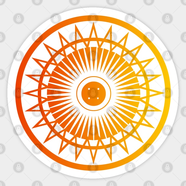 MANDALA OF THE SUN Sticker by SAMUEL FORMAS